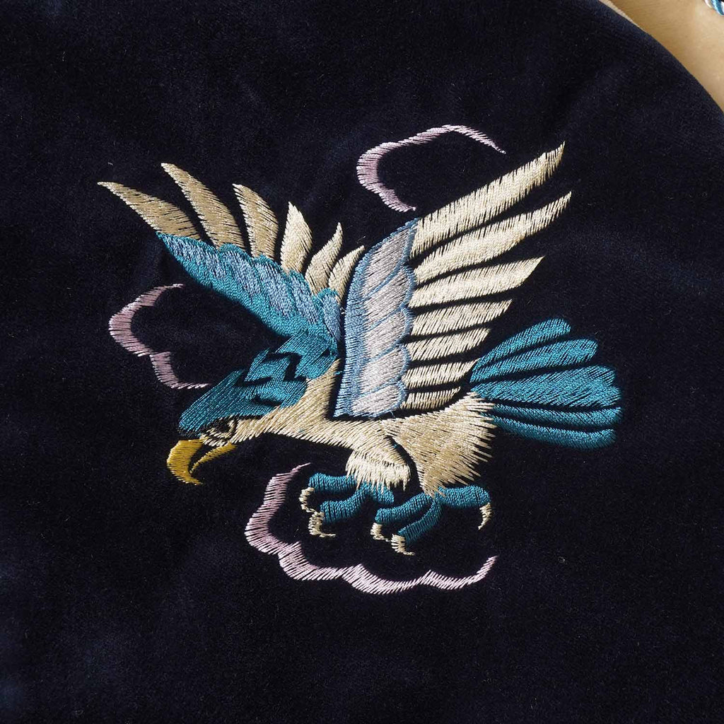 TAILOR TOYO テーラー東洋 スカジャン Mid 1950s Style Velveteen (Two-tone) × Acetate Souvenir Jacket “BLUE EAGLE” × “ROARING TIGER” TT15975-128