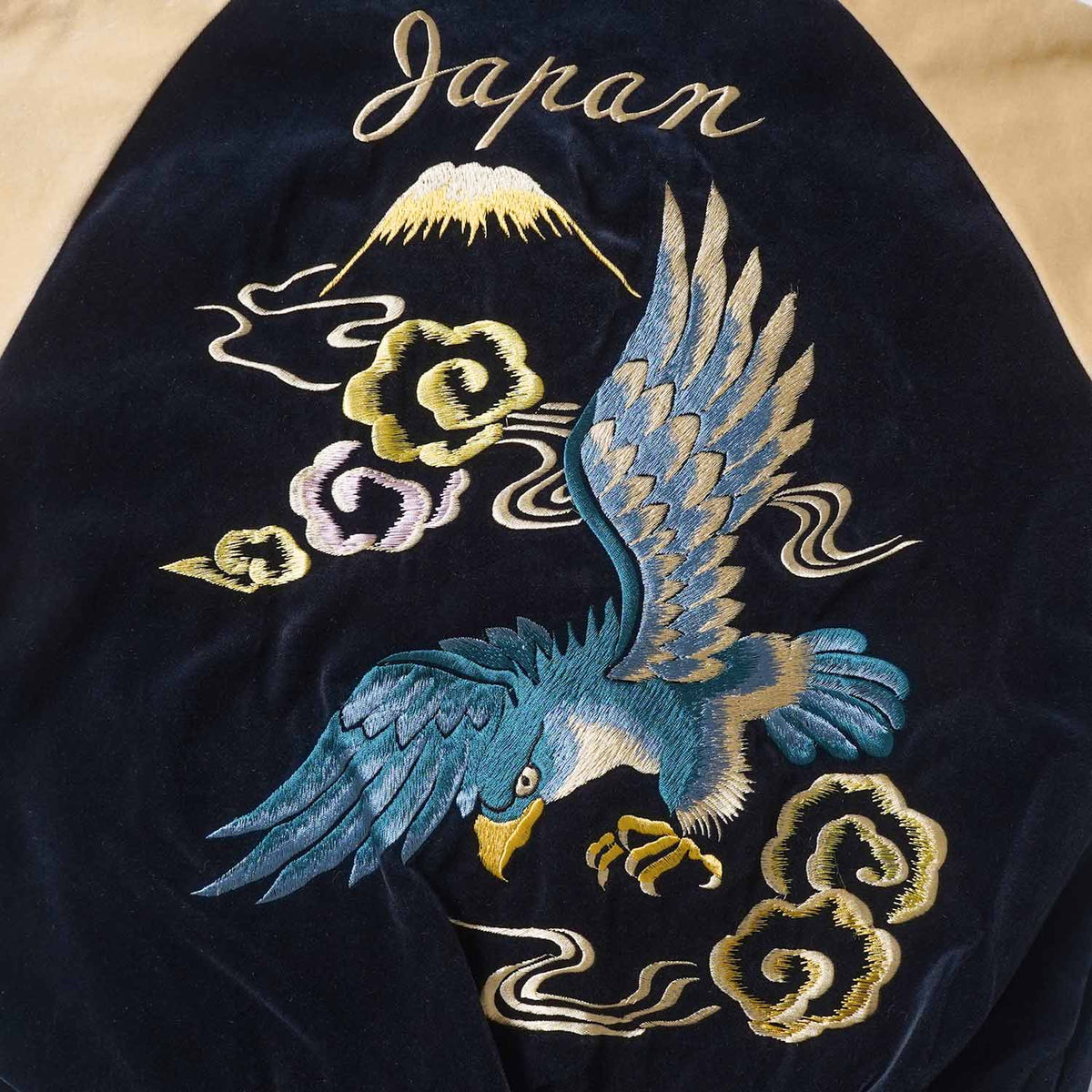 TAILOR TOYO テーラー東洋 スカジャン Mid 1950s Style Velveteen (Two-tone) × Acetate Souvenir Jacket “BLUE EAGLE” × “ROARING TIGER” TT15975-128