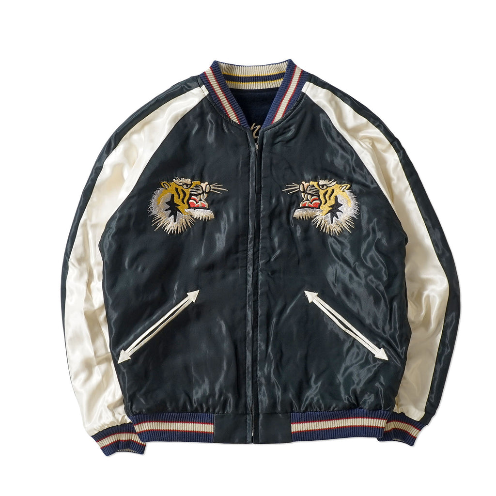 TAILOR TOYO テーラー東洋 スカジャン Mid 1950s Style Velveteen (Two-tone) × Acetate Souvenir Jacket “BLUE EAGLE” × “ROARING TIGER” TT15975-128