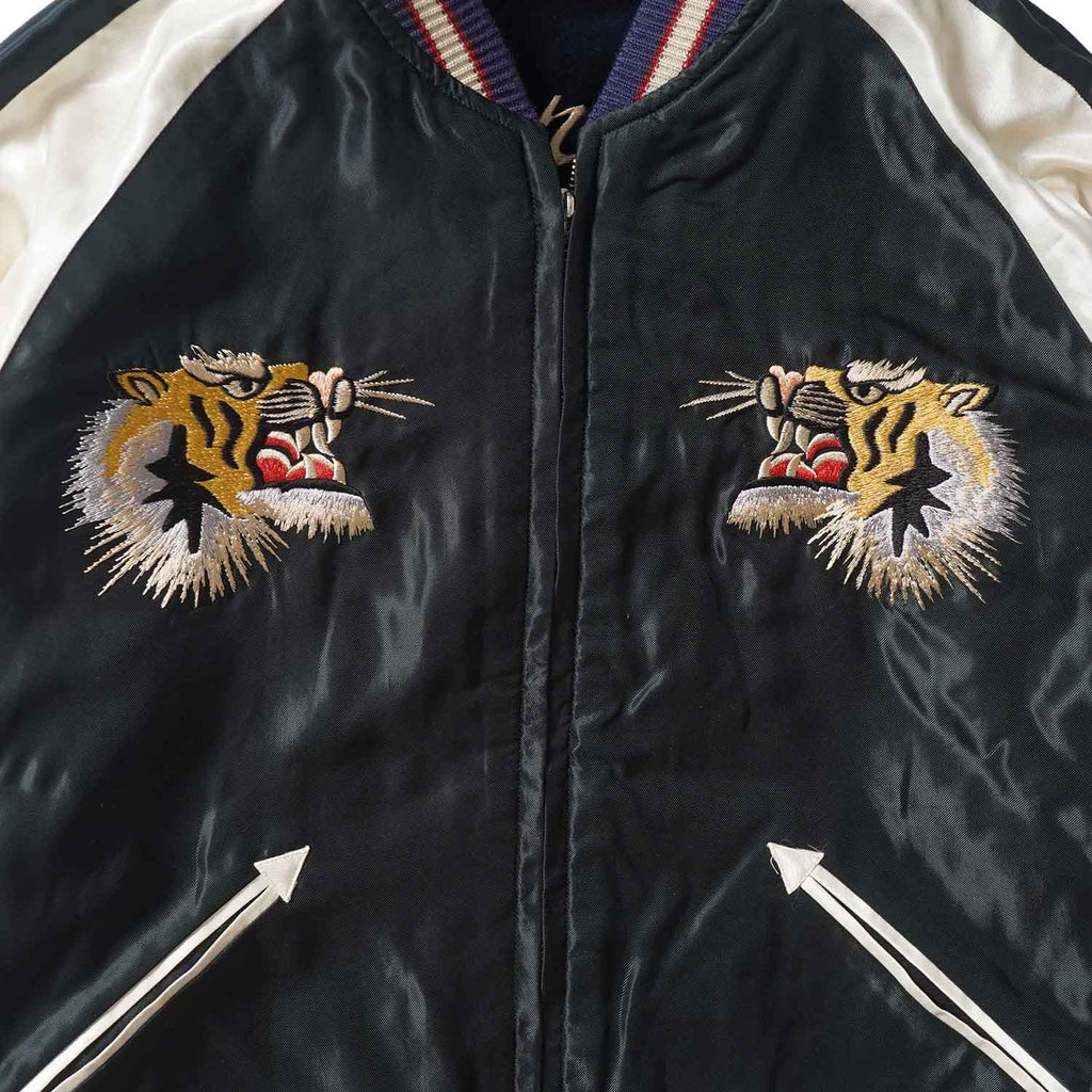 TAILOR TOYO テーラー東洋 スカジャン Mid 1950s Style Velveteen (Two-tone) × Acetate Souvenir Jacket “BLUE EAGLE” × “ROARING TIGER” TT15975-128