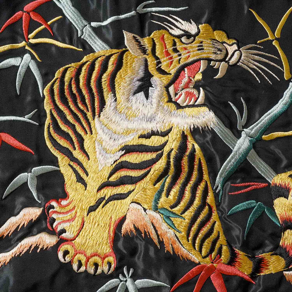 TAILOR TOYO テーラー東洋 スカジャン Mid 1950s Style Velveteen (Two-tone) × Acetate Souvenir Jacket “BLUE EAGLE” × “ROARING TIGER” TT15975-128