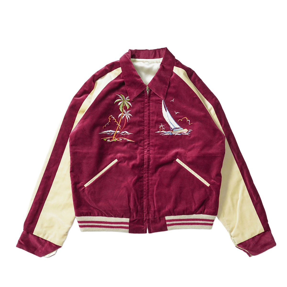 TAILOR TOYO テーラー東洋 スカジャン 港商 Late 1950s Style Velveteen × Acetate Souvenir Jacket “KOSHO & CO.” Special Edition “GUAM ISLANDS” × “SEAHORSE” TT16010
