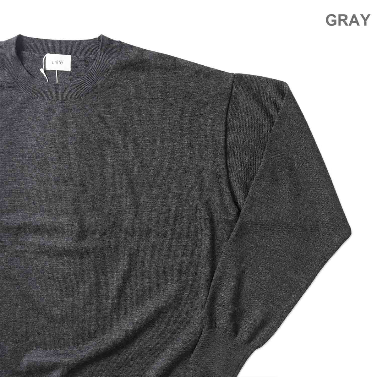 unite ユニテ ニット　セーター "WOOL SILK CREW NECK SWEATER" U-007