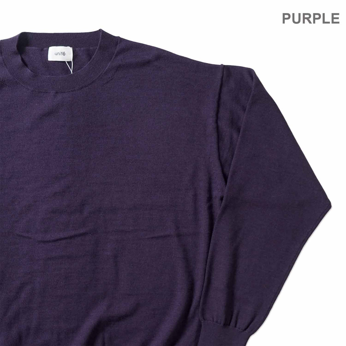 unite ユニテ ニット　セーター "WOOL SILK CREW NECK SWEATER" U-007