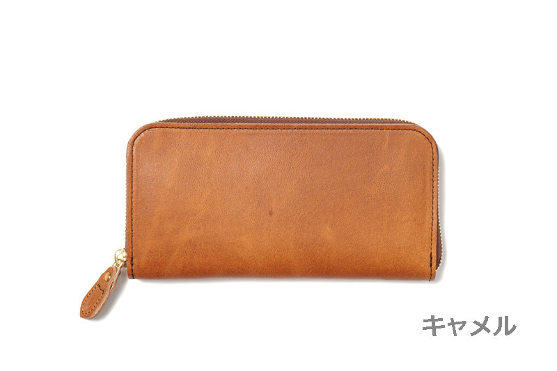 Regalo レガーロ　ロングウォレット　Noah Lattice　ラクダ革　WLRZ-01-CAMEL
