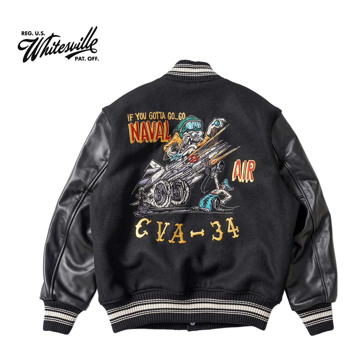 Whitesville ホワイツビル アワードジャケット スタジャン 30oz. WOOL MELTON AWARD JACKET “NAVAL AIR CVA-34” WV15967-119