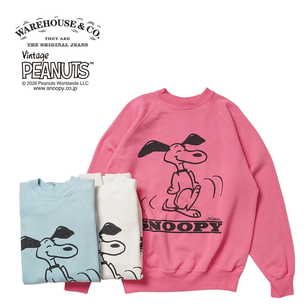 WAREHOUSE ウエアハウス Vintage PEANUTS スウェット・トレーナー Lot.YP226W-2 "DANCE" YP226W-2(26AW)